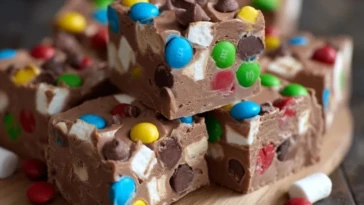 Chocolate Marshmallow M&M Fudge