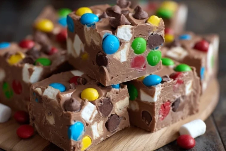 Chocolate Marshmallow M&M Fudge