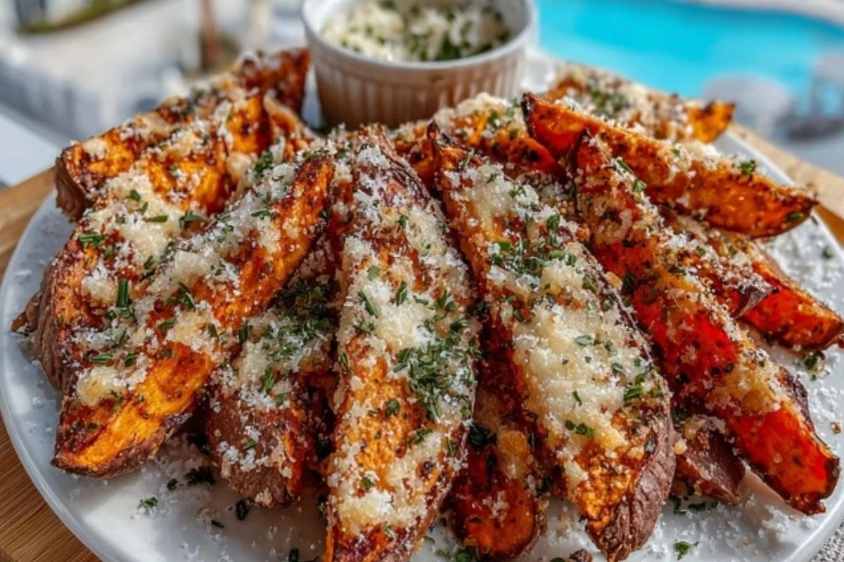 Parmesan Garlic Sweet Potato Fries