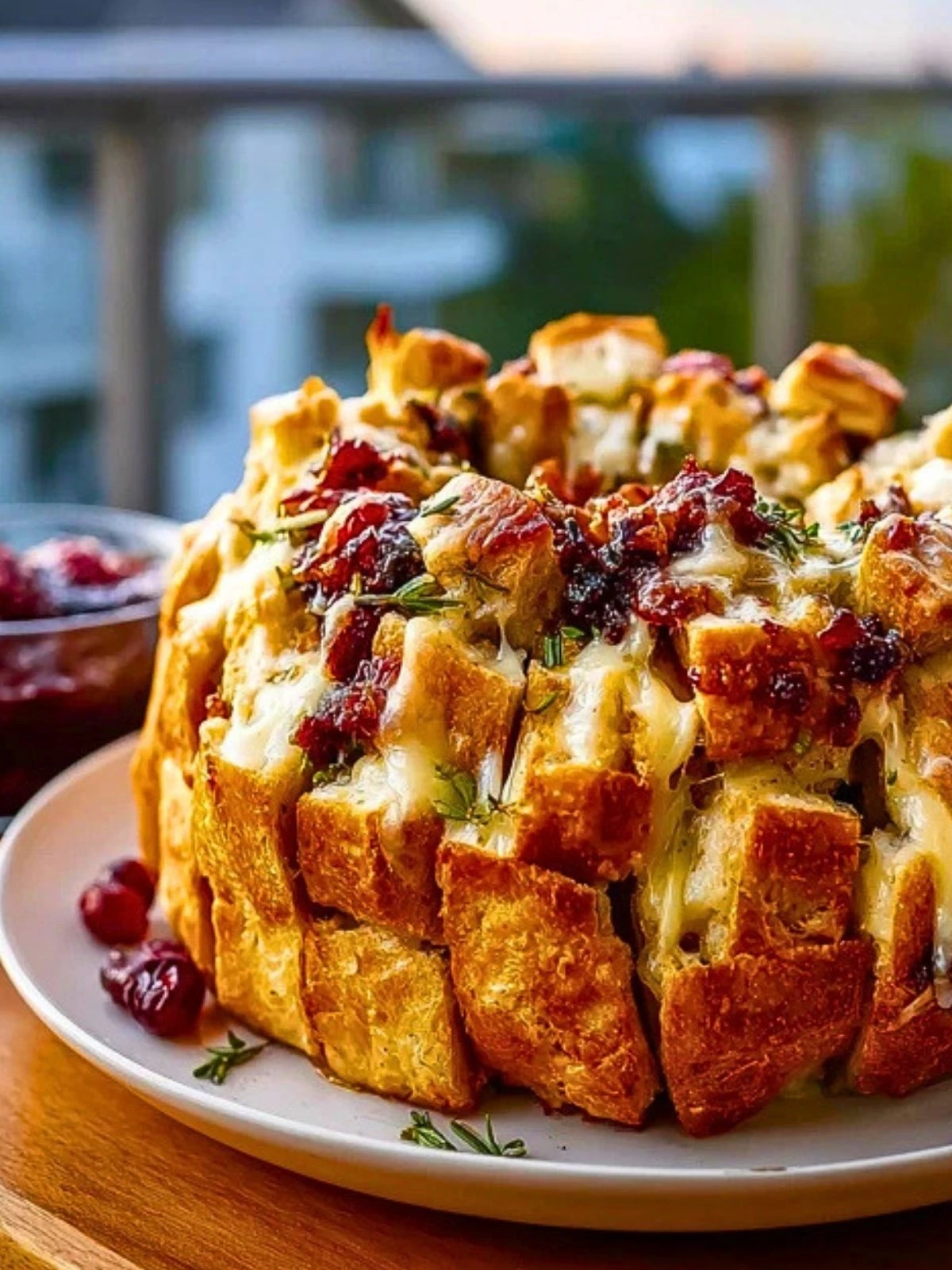 Pull-Apart Sourdough Brie and Cranberry Bread (1)