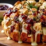Pull-Apart Sourdough Brie and Cranberry Bread