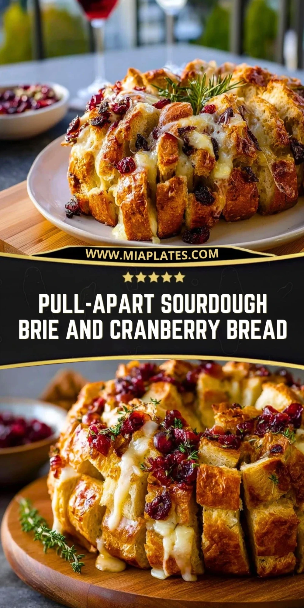 Pull-Apart Sourdough Brie and Cranberry Bread (3)
