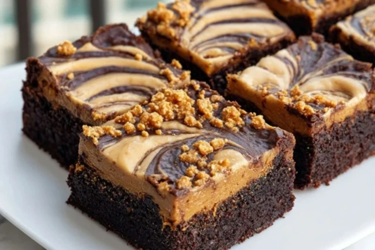 Biscoff Brownies Loaded With Swirls Frosting And Crunch
