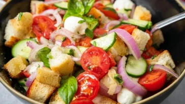 Classic Panzanella with Mozzarella
