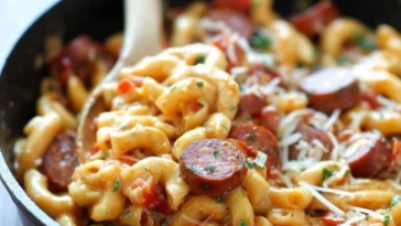 One Skillet Andouille Sausage Pasta
