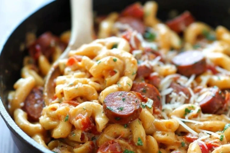 One Skillet Andouille Sausage Pasta