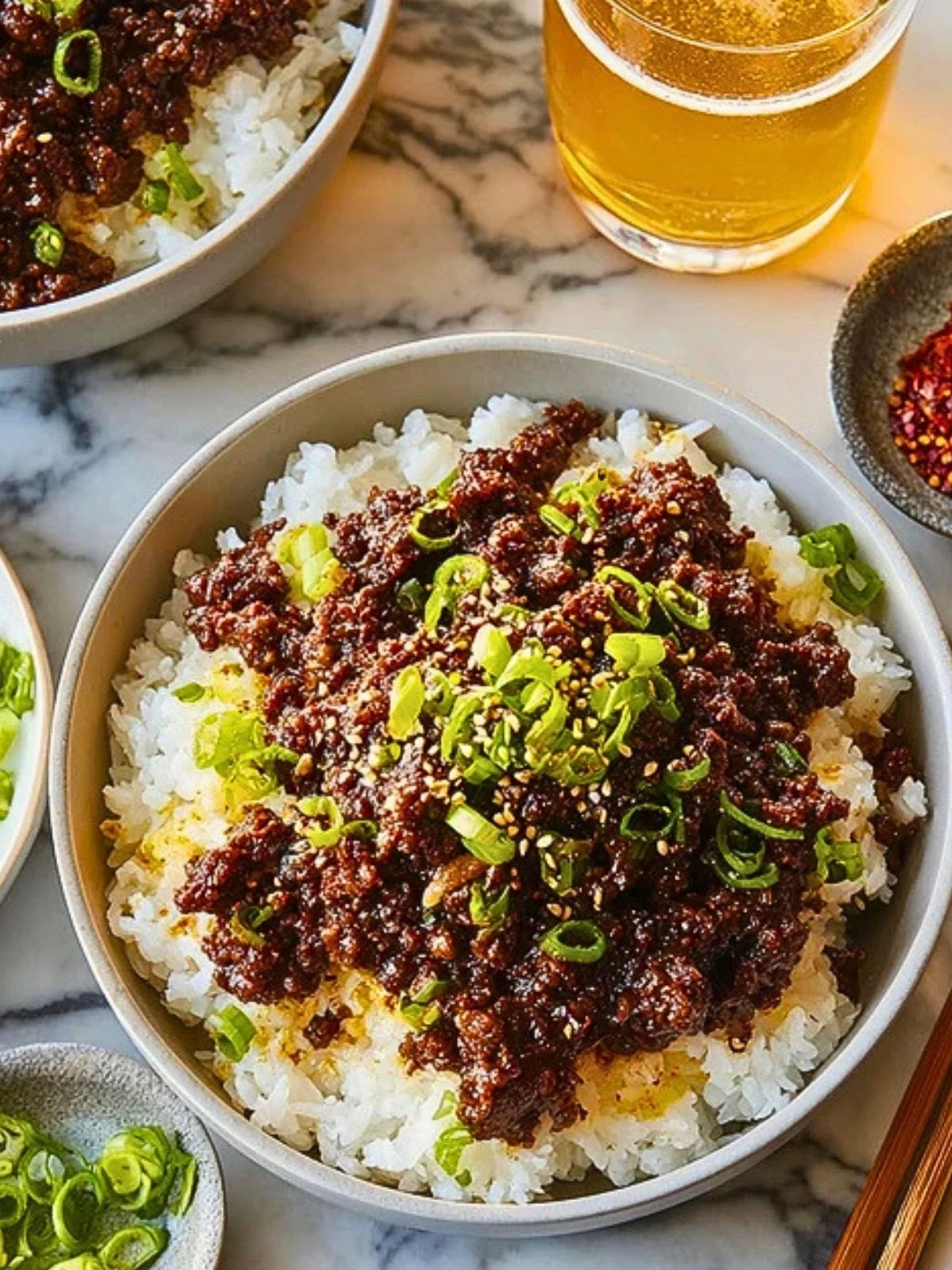 Quick and Easy Korean Ground Beef Bowl (1)