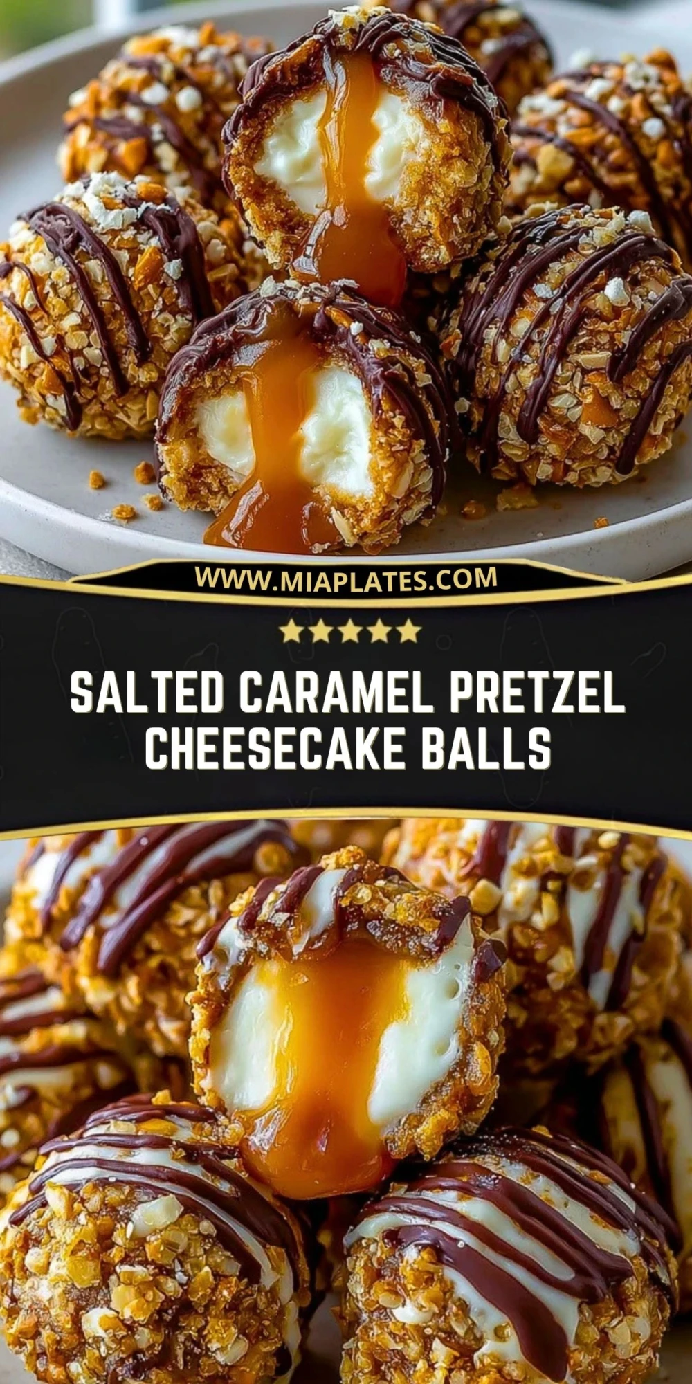 Salted Caramel Pretzel Cheesecake Balls (3)