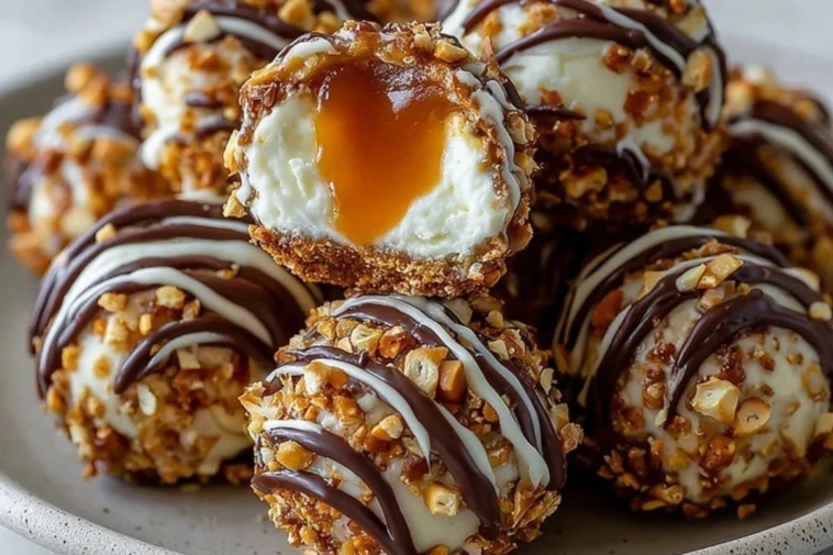 Salted Caramel Pretzel Cheesecake Balls
