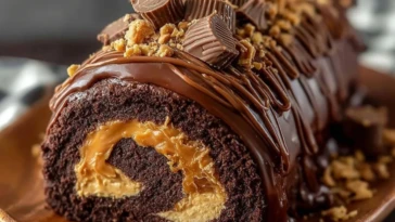 Peanut Butter Cup Chocolate Roll