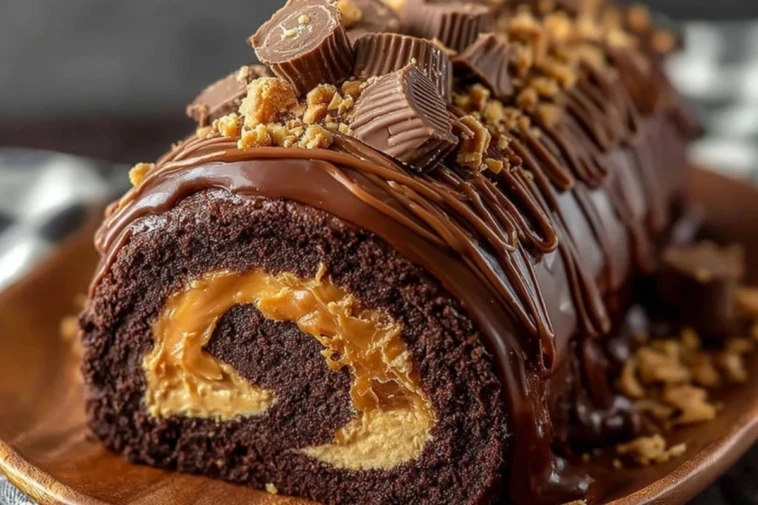 Peanut Butter Cup Chocolate Roll