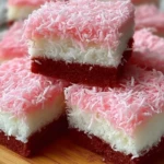 Pink Coconut Snowball Cake Bars