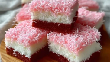 Pink Coconut Snowball Cake Bars