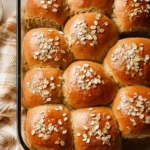 Rustic Oatmeal Molasses Dinner Rolls