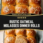 Rustic Oatmeal Molasses Dinner Rolls (2)