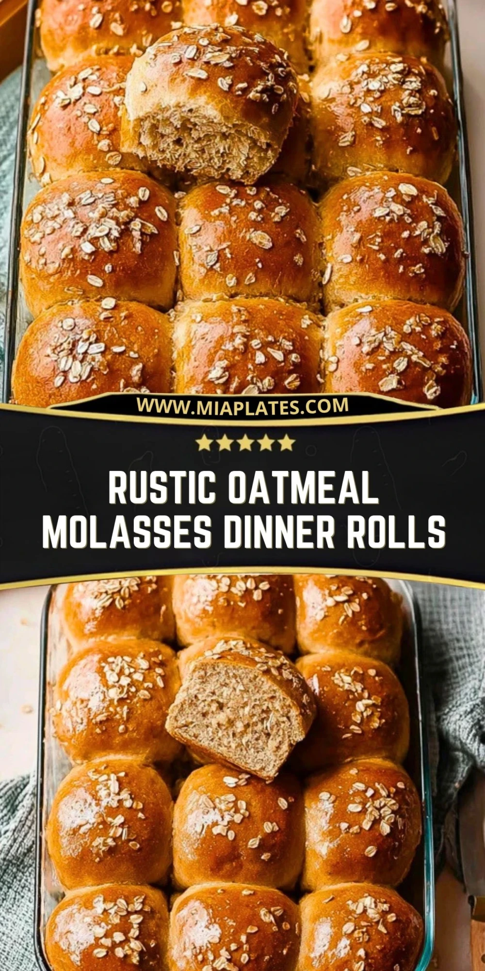 Rustic Oatmeal Molasses Dinner Rolls (2)
