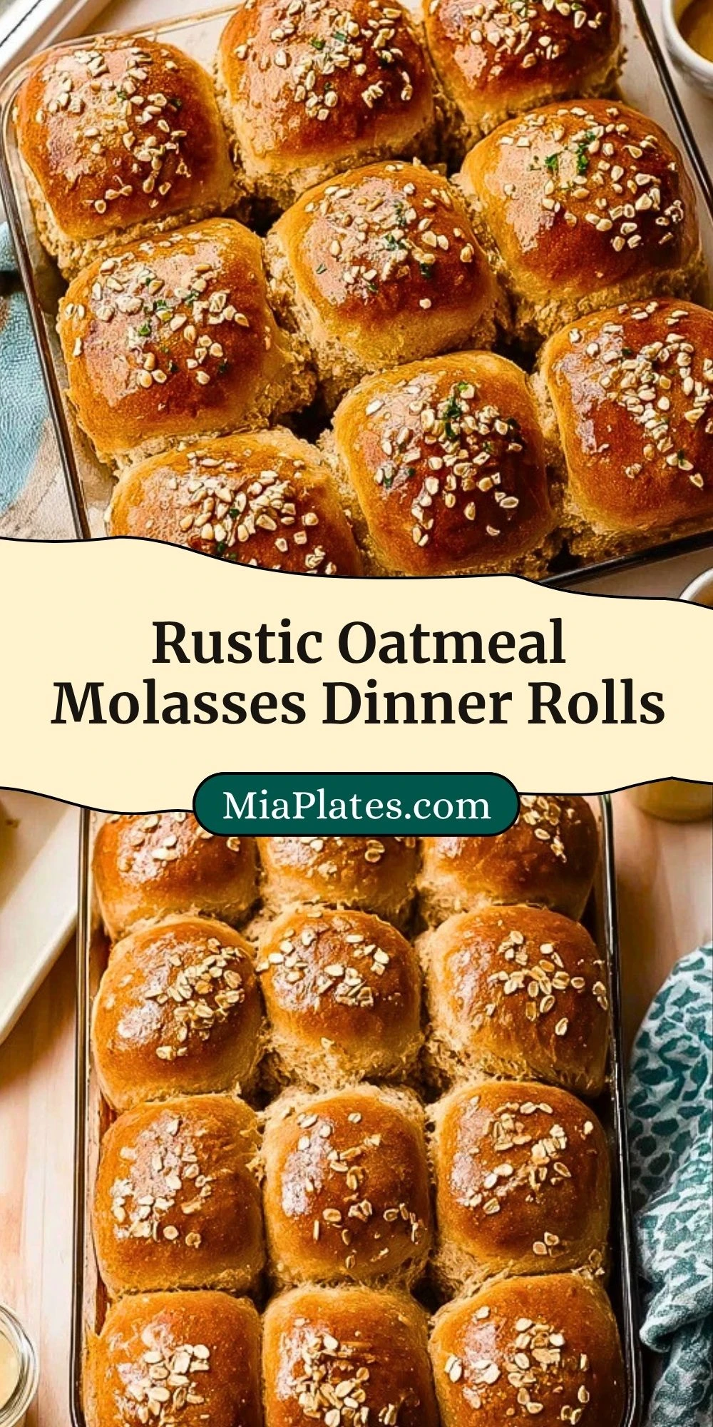 Rustic Oatmeal Molasses Dinner Rolls (3)