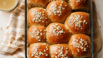 Rustic Oatmeal Molasses Dinner Rolls