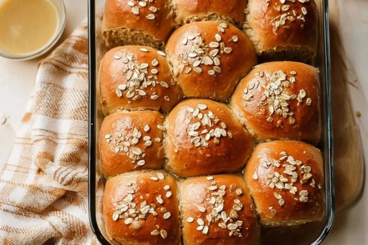 Rustic Oatmeal Molasses Dinner Rolls