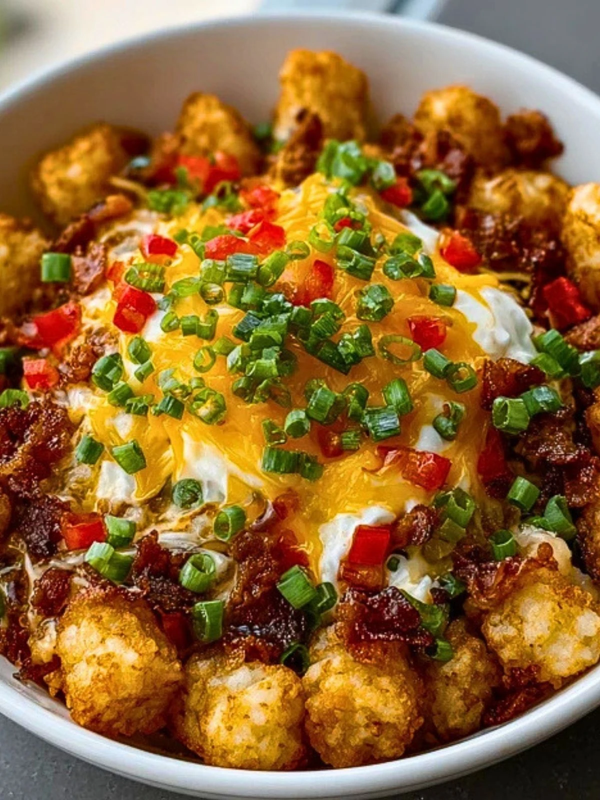 Loaded Tater Tot Breakfast Bowl (1)