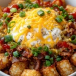 Loaded Tater Tot Breakfast Bowl