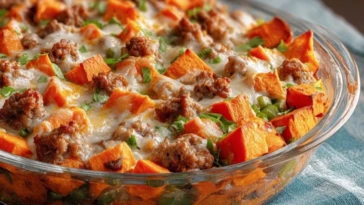 Sweet Potato and Sausage Casserole