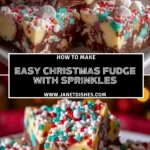 Easy Christmas Fudge with Sprinkles (2)