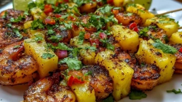 Grilled Shrimp Pineapple Skewers