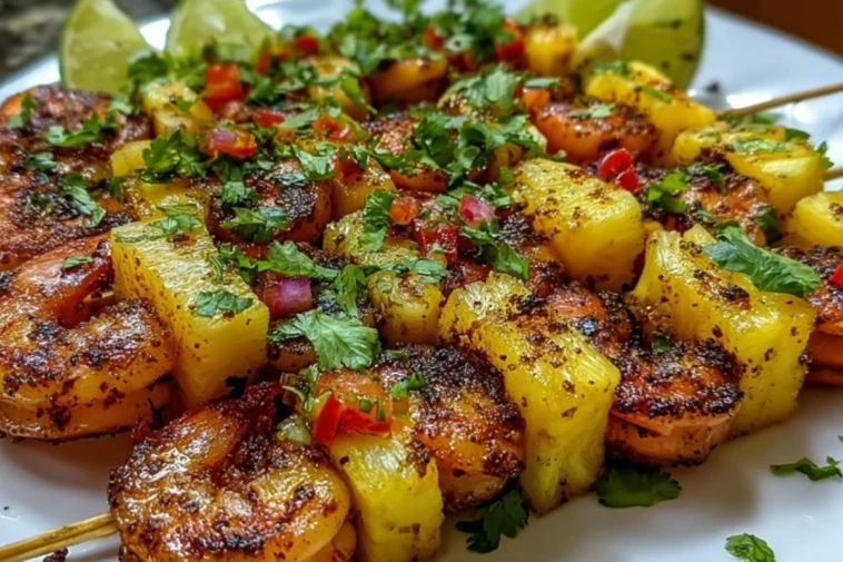 Grilled Shrimp Pineapple Skewers