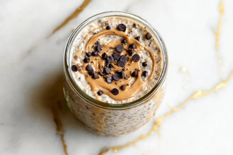 High Protein Cookie Dough Overnight Oats