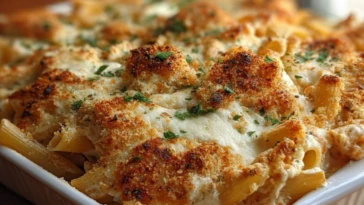 Dump and Bake Chicken Parmesan Casserole