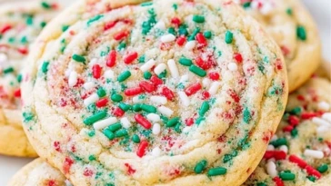 Softbatch No-Roll Holiday Sprinkles Cookies