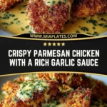 Crispy Parmesan Chicken with a Rich Garlic Sauce (2)