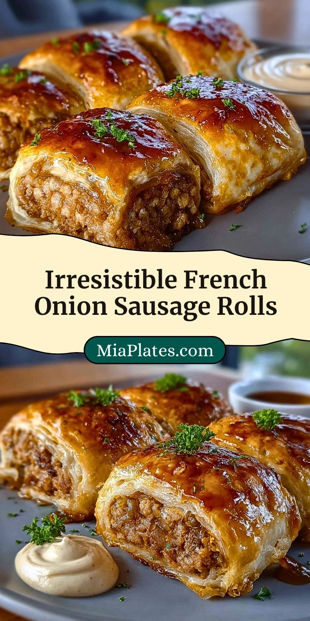 Irresistible French Onion Sausage Rolls