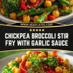 Chickpea Broccoli Stir Fry with Garlic Sauce (2)
