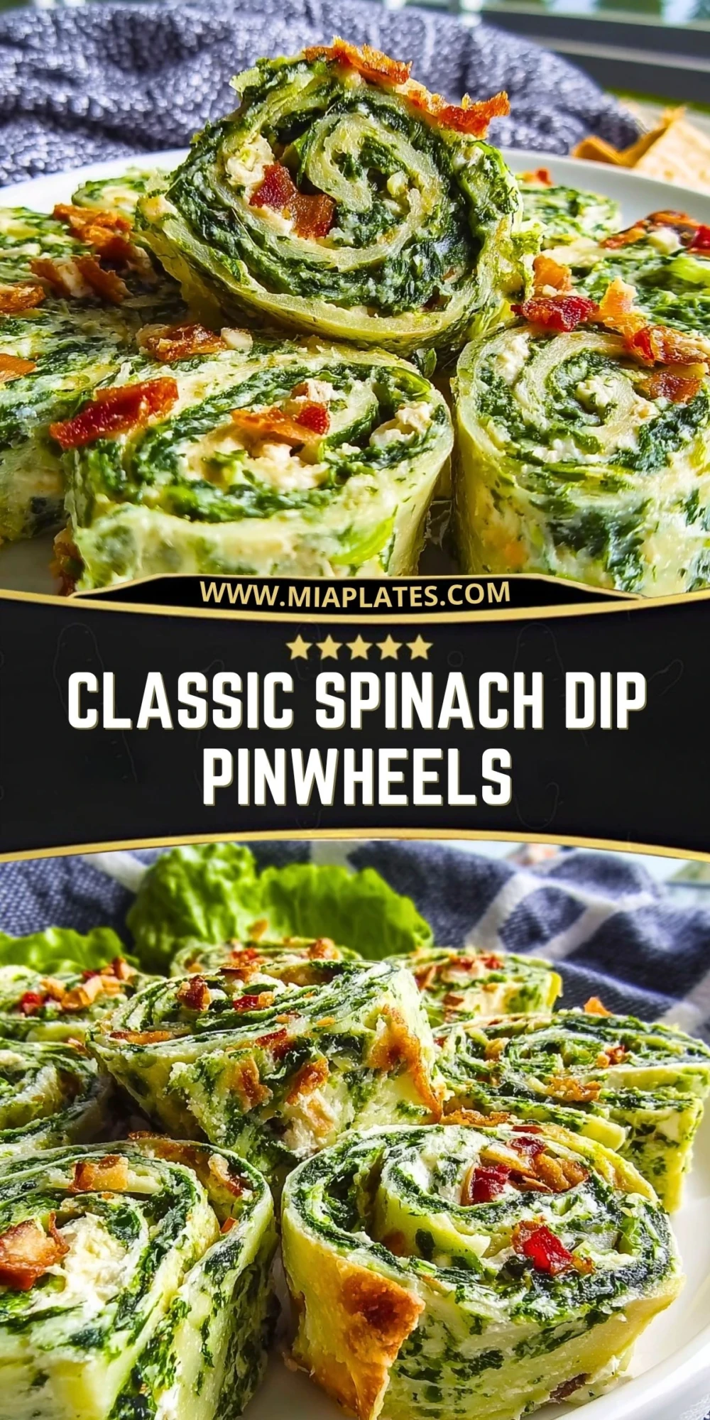 Classic Spinach Dip Pinwheels (2)