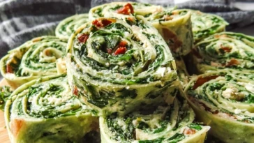 Classic Spinach Dip Pinwheels