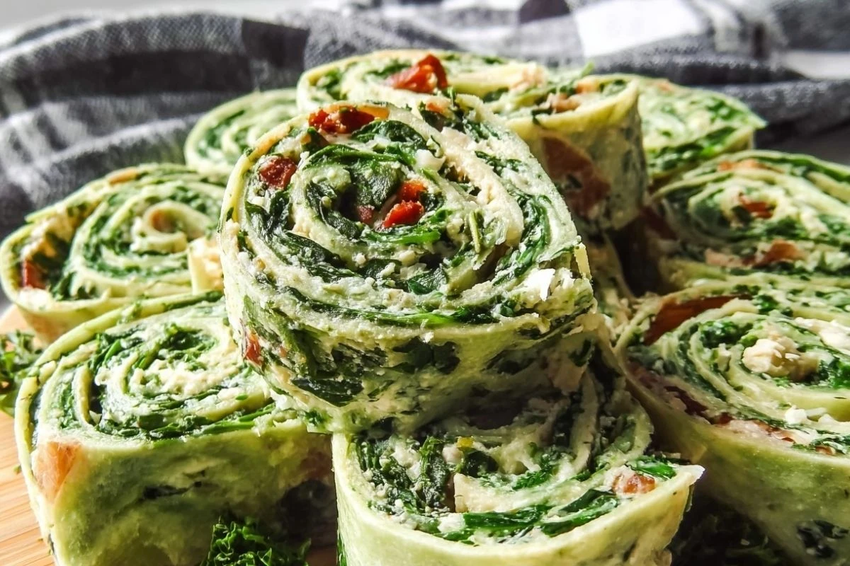 Classic Spinach Dip Pinwheels