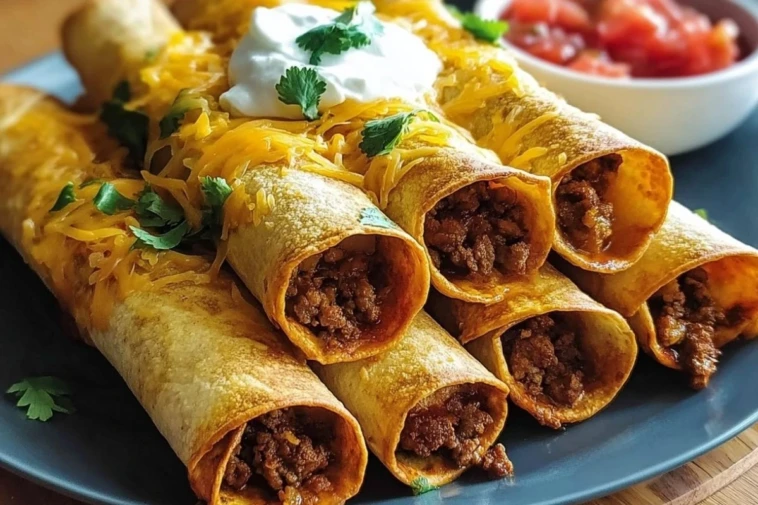 Crispy Oven-Baked Beef Taquitos
