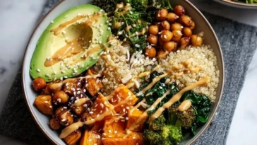 Miso Glazed Sweet Potato Buddha Bowl