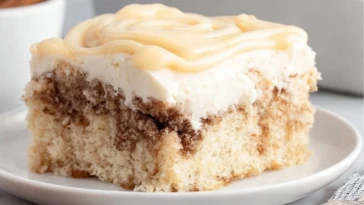 Cinnamon Roll Poke Cake
