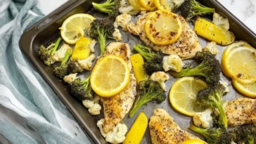 Easy Sheet Pan Lemon Chicken and Veggies Dinner