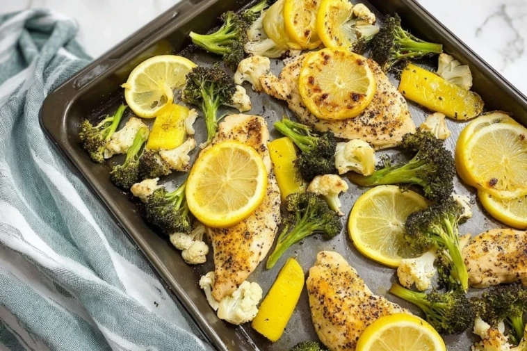 Easy Sheet Pan Lemon Chicken and Veggies Dinner