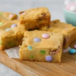 Quick Easter M&M Blondies