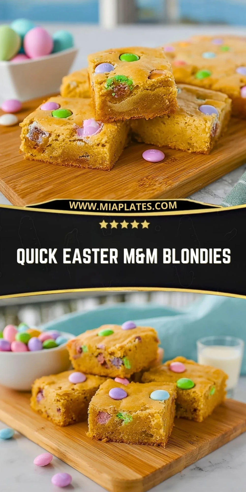 Quick Easter M&M Blondies (2)