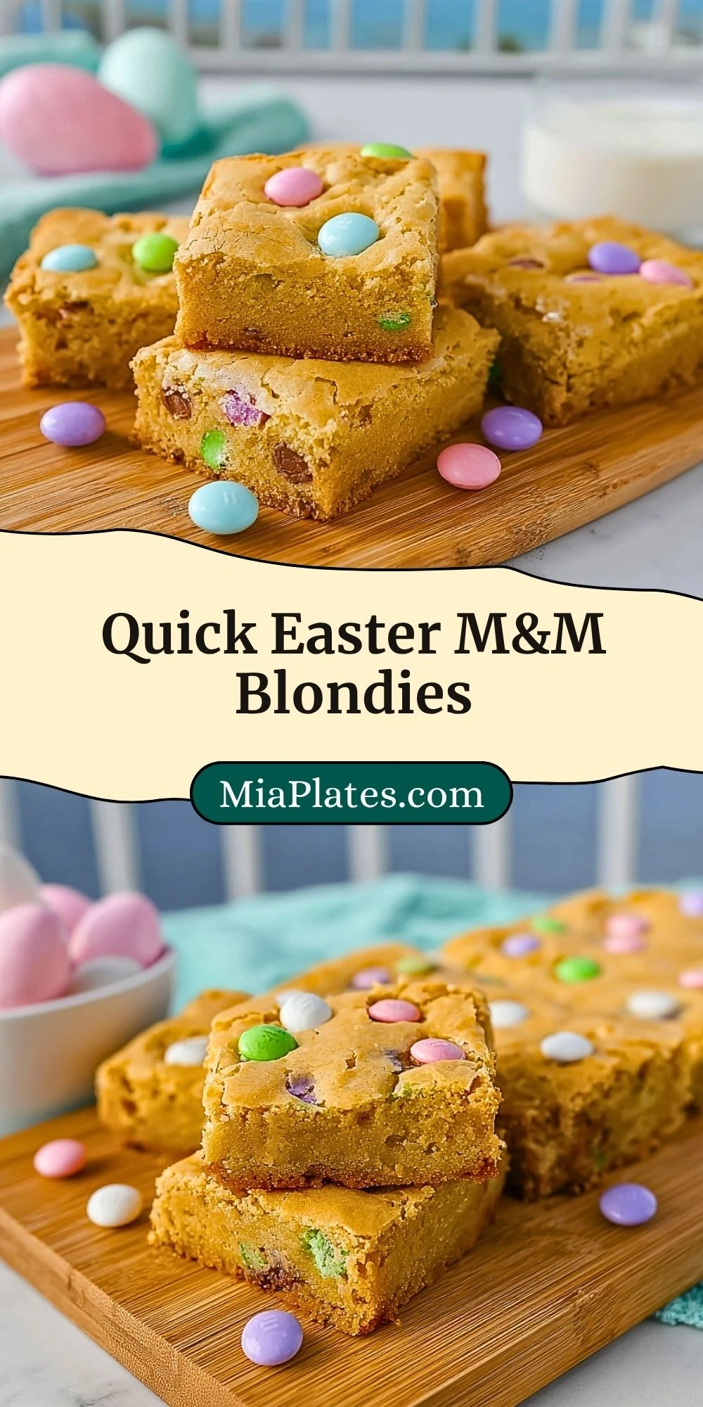 Quick Easter M&M Blondies (3)