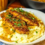 Saucy Herb and Garlic Chicken Skillet with Mashed Potatoes