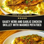 Saucy Herb and Garlic Chicken Skillet with Mashed Potatoes (2)