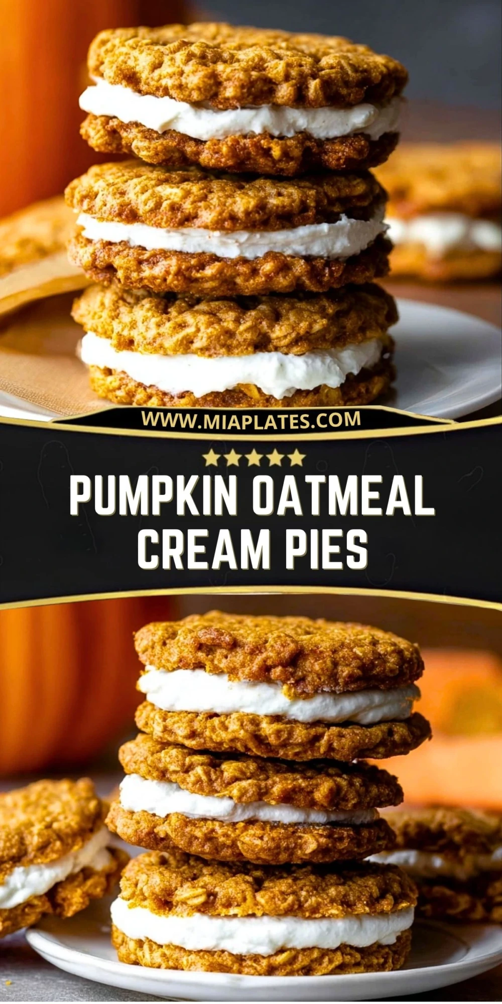 Pumpkin Oatmeal Cream Pies (2)