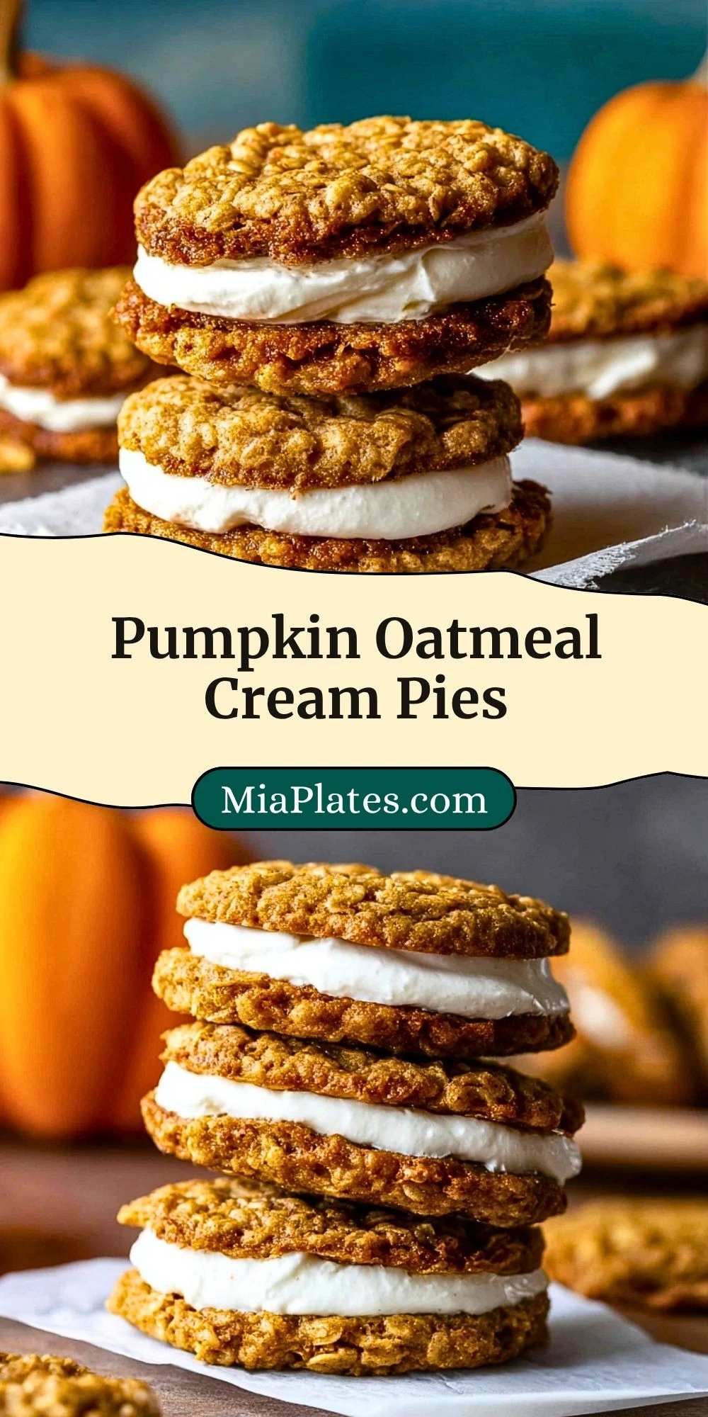 Pumpkin Oatmeal Cream Pies (3)